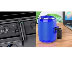 Laisvų Rankų Imtuvas Adapteris Automobiliui belaidis Hoco E53 AUX juodas