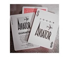 Bicycle Aviator Jumbo Pokerio Kortos (Raudonos)