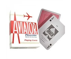 Bicycle Aviator Pinochle Standard Pokerio Kortos (Raudonos)