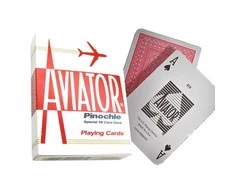 Bicycle Aviator Pinochle Standard Pokerio Kortos (Raudonos)