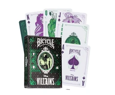 Bicycle Disney Villains Žaidimo Kortos (Žalios)