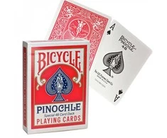 Bicycle Pinochle Standard Žaidimų Kortos (Raudonos)