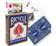 Bicycle Rider Standard Pokerio Kortos Auksiniu Apvadu (Mėlynos)