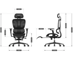 Žaidimų kėdė „HUZARO COMBAT 7.9“, juoda