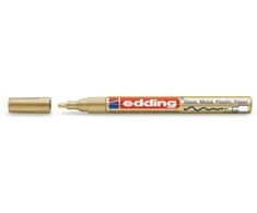 Žymeklis Edding 751 lako pagrindu, apvaliu galiuku, 1-2mm, auksinės spalvos