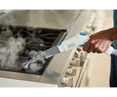 Black &amp; Decker Juodas &amp; Decker Namų ir virtuvės prietaisas - Juodas+DECKER BHSMP2314-QS 1.2L 2300W Garų valytuvas 4 Bar Mėlyna, Balta