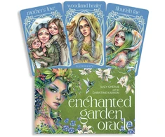 KNYGA Blue Angel Mėlyna Angel Orakulo kortų kaladė - Mėlyna Angel Enchanted Garden 44 kortų rinkinys
