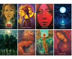 Blue Angel Mėlyna Angel Taro Kortos Magdalene Mary Oracle Borderless Mėlyna Angel