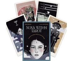 Blue Angel Mėlyna Angel Taro Kortų Rinkinys - Nova Witch Tarot 78 Kortos su Gidu