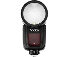 „Godox V1s“ apvalios galvos blykstė „Sony“.
