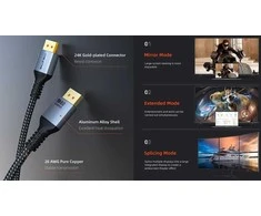 Cabletime Premium kabelis DisPlay Port - DisPlay Port, 16K, 2m, 2.1 ver.