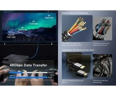 Cabletime Premium klasės kabelis HDMI - HDMI, 8K, UHD, 1m, 2.1 ver
