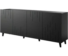 Cama Meble Baldų Komoda - Bari 200x42x82 Juoda Matinė