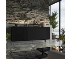 Cama Meble Komoda - 200x45x88, Matinė Juoda