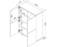 Cama Meble Komoda - Cama 4D Alma 100x41,5xH145 Kašmyras