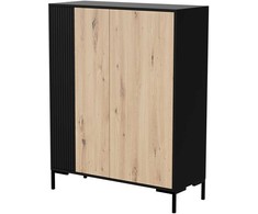 Cama Meble Komoda - Cama MERCI 100 x 40 x 129 cm Juoda/Amatininkų ąžuolas