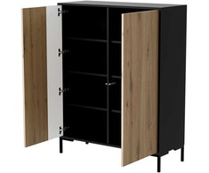 Cama Meble Komoda - Cama MERCI 100 x 40 x 129 cm Juoda/Amatininkų ąžuolas