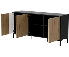 Cama Meble Komoda - Cama Merci 151 X 40 X 74 Cm, Juoda/Artisano ąžuolas