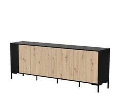 Cama Meble Komoda - Cama Merci 200 X 40 X 74 Cm, Juoda/Artisano Ąžuolas