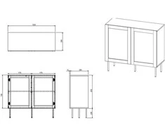 Cama Meble Komoda - JUTA 100x39,5x90 Juoda