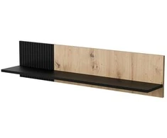 Halmar Cama Meble Pakabinama Lentyna - Cama Merci 110x20x25, Juoda/Ąžuolinė