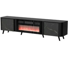 Laikiklis Cama Meble RTV spintelė - Cama Volare elektrinė židinys 200cm juoda/San Sebastian