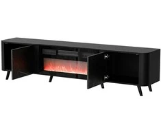 Laikiklis Cama Meble RTV spintelė - Cama Volare elektrinė židinys 200cm juoda/San Sebastian