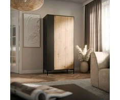 Cama Meble Spinta - Cama Merci 90 x 55 x 184 cm Juoda/Ąžuolo Artisan
