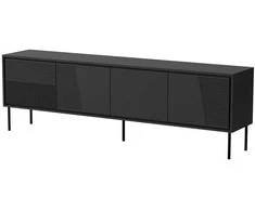 Laikiklis Cama Meble TV Spintelė - ABI 4D 200x38x62, Juoda Matinė
