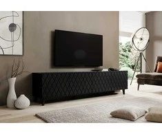 Laikiklis Cama Meble TV Spintelė - RTV Spintelė Asti 200x42x52 Matinė Juoda