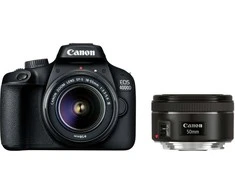 Canon EOS 4000D + EF-S 18-55mm III + EF 50mm f/1.8 STM
