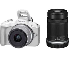 Canon EOS R50 + RF-S 18-45mm IS STM (Baltas) + RF-S 55-210mm IS STM