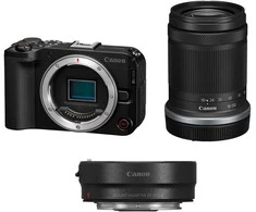 Canon EOS R50 V + RF-S 18-150mm F3.5-6.3 IS STM + Mount Adapteris EF-EOS R (Juodas)