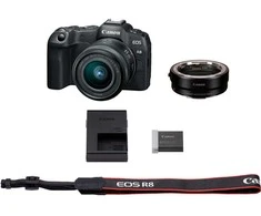 Canon EOS R8 + RF 24-50mm IS STM + Mount Adapteris EF-EOS R