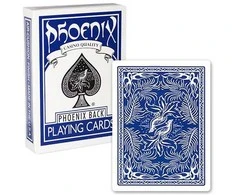 Card Shark Žaidimų Kortos - Phoenix Kazino Kokybės Pokerio Dydis 63.5 x 88.9 mm Mėlynos