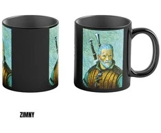 „Cenega Heat“ puodelis su užrašu „Good Loot The Witcher 3 Game Art Chronicles“ – Geralt &amp; Vincent van Gogh 450 ml Juodas