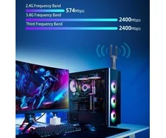 Maršrutizatorius Comfast WiFi-USB adapteris, 5374Mbps, 2,4GHz, 5GHz, 6GHz