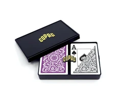Copag 1546 Elite Poker Size Jumbo Index Žaidimo Kortos Dviguba Kaladė (Violetinė ir Pilka)