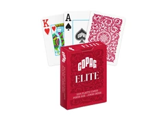 Copag 1546 Elite Poker Size - Jumbo Index Žaidimų Kortos (Raudonos)