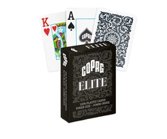 Copag 1546 Elite Poker Size - Jumbo Index Žaidimų Kortos (Juodos)