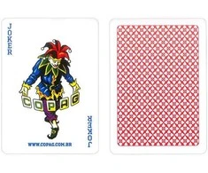 Copag 4 Corner Jumbo Pokerio Kortos Baltoje Dėžutėje (Raudonos)