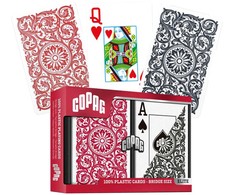 Copag Elite Bridge Jumbo Index Žaidimo Kortos Dviguba Kaladė (Raudonos Ir Juodos)