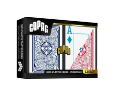 Copag Legacy 4 Colors Poker Size Žaidimo Kortos Dviguba Kaladė (Raudonos Ir Mėlynos)