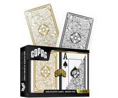 Copag Legacy Bridge Jumbo Index Žaidimo Kortos Dviguba Kaladė (Juoda Ir Auksinė)