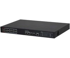 Dahua Technology Co Dahua PoE šakotuvas 1000Mbps 16portų PoE +2G uplink + 2SFP, Hi-PoE