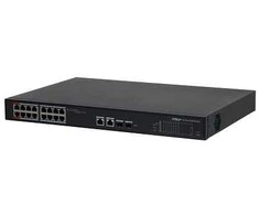Dahua PoE šakotuvas 100Mbps 16portu+2G uplink + 2SFP, ePoE 8 portai, ePoE iki 800m, Hi-PoE