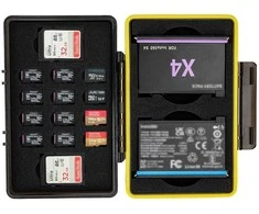Dėklas - JJC BC X4ST Multi Function Baterija Case (holds 2 batteries, 2 SD cards, 12 Micro SD cards)