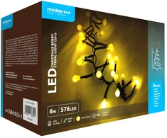Dekoratyvinės LED Girliandos - Modee ML-C2015 6M 576LED Šilta Balta IP44