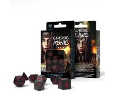 Q Workshop Classic Runic Kauliukų Rinkinys Juodos Ir Raudonos Spalvos