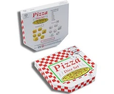 Žaidimų Kauliukų Rinkinys - Q WORKSHOP Pica Pepperoni 7 Kauliukai D4-D100 Balti